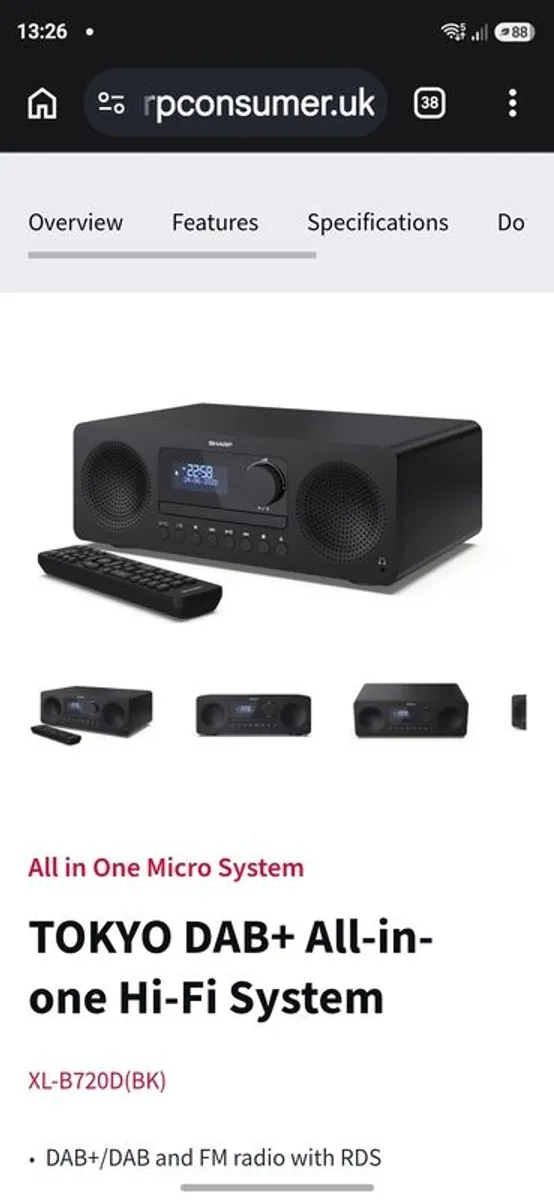 Sharp Tokyo DAB All in one system - Image 1