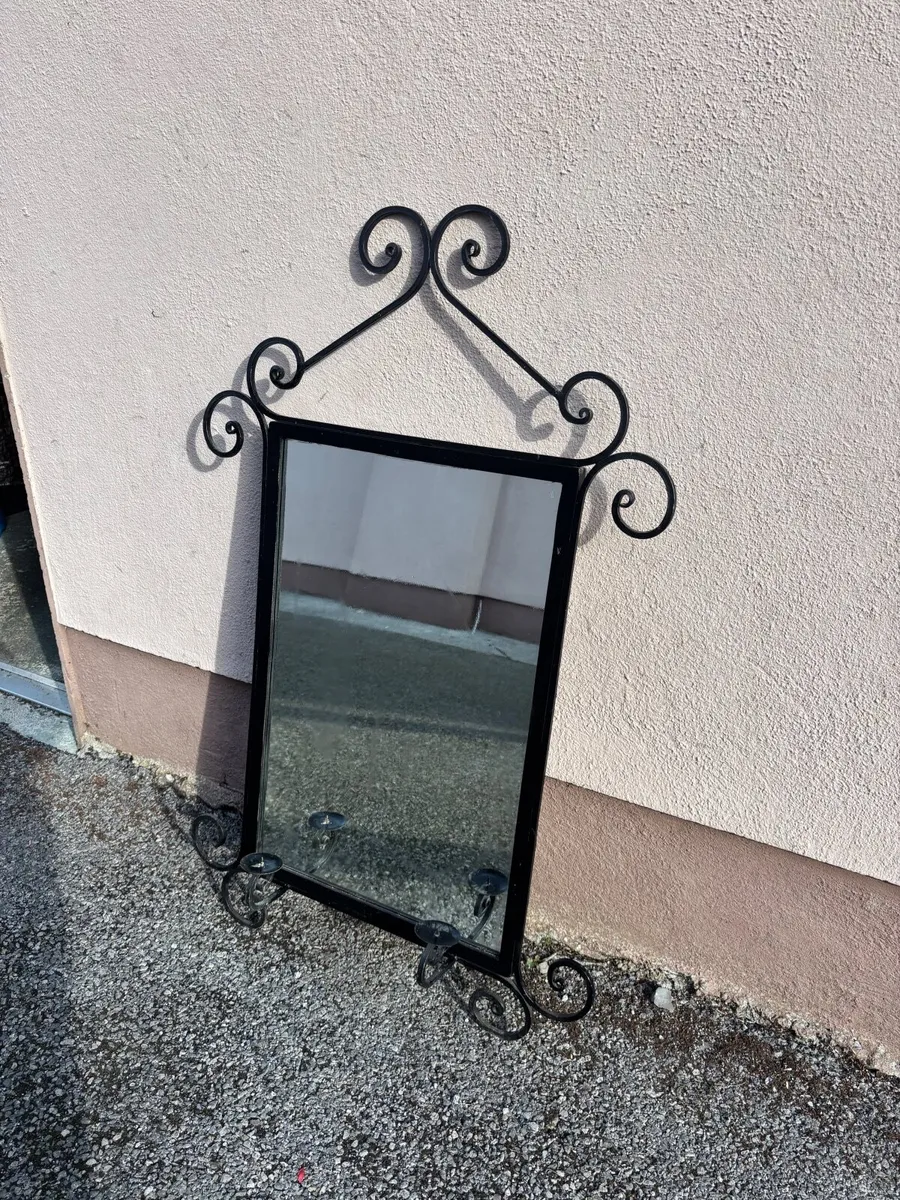 Wrought iron vintage mirror - Image 2