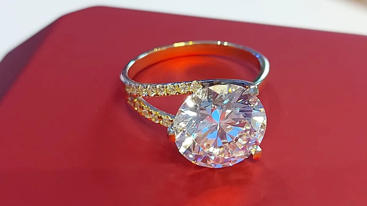 14k Gold ring with 5.2 ct Lab-Grown Diamonds, IGI - Image 1