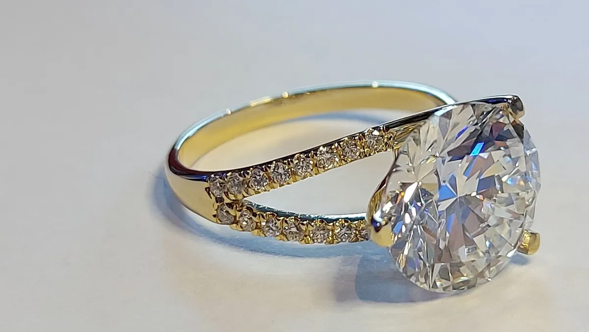 14k Gold ring with 5.2 ct Lab-Grown Diamonds, IGI - Image 3