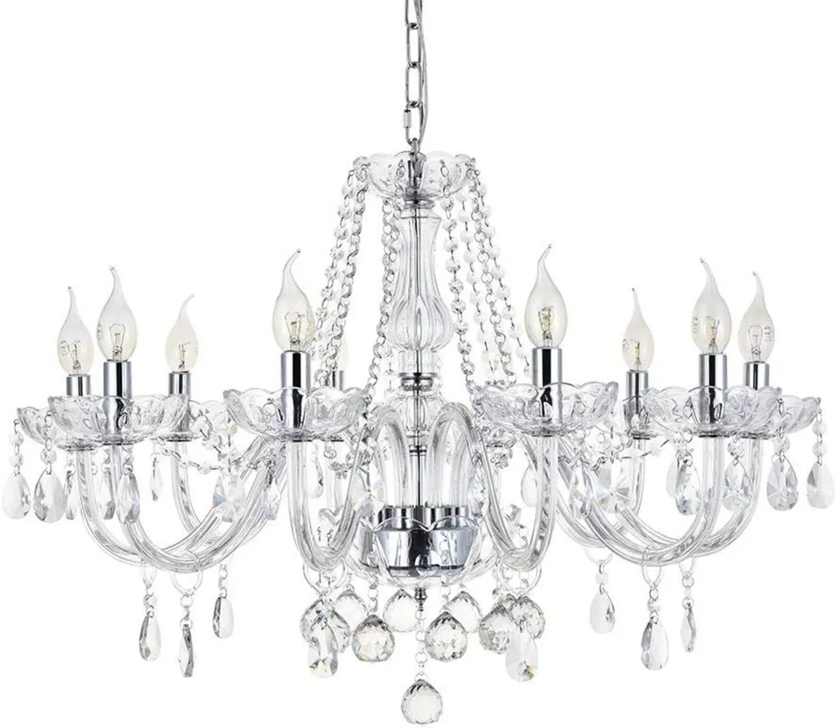 4-Arm Crystal Chandelier – Cognac Glass - Image 3
