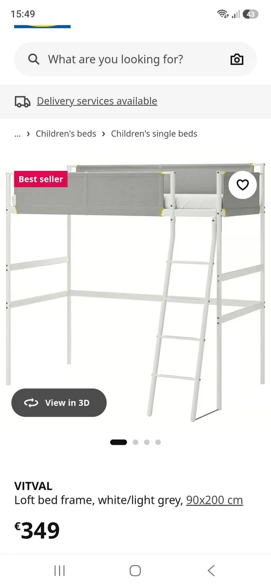 LOFT BED AND MATRESS - Image 2