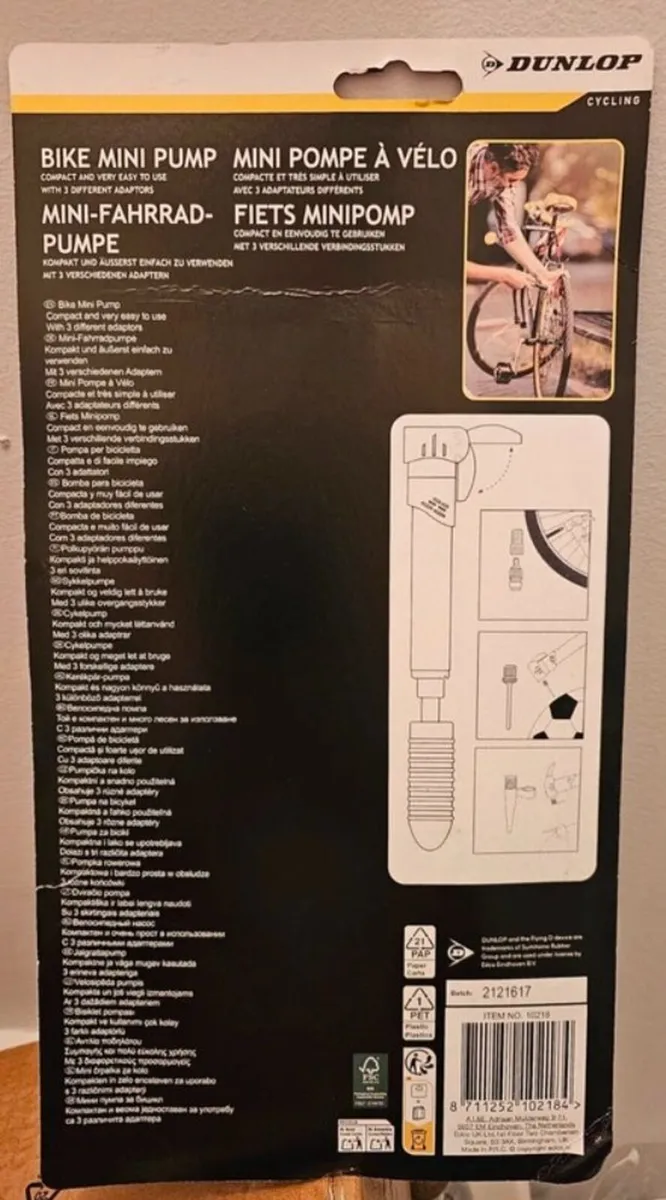 Brand new Dunlop bike pump - Image 2