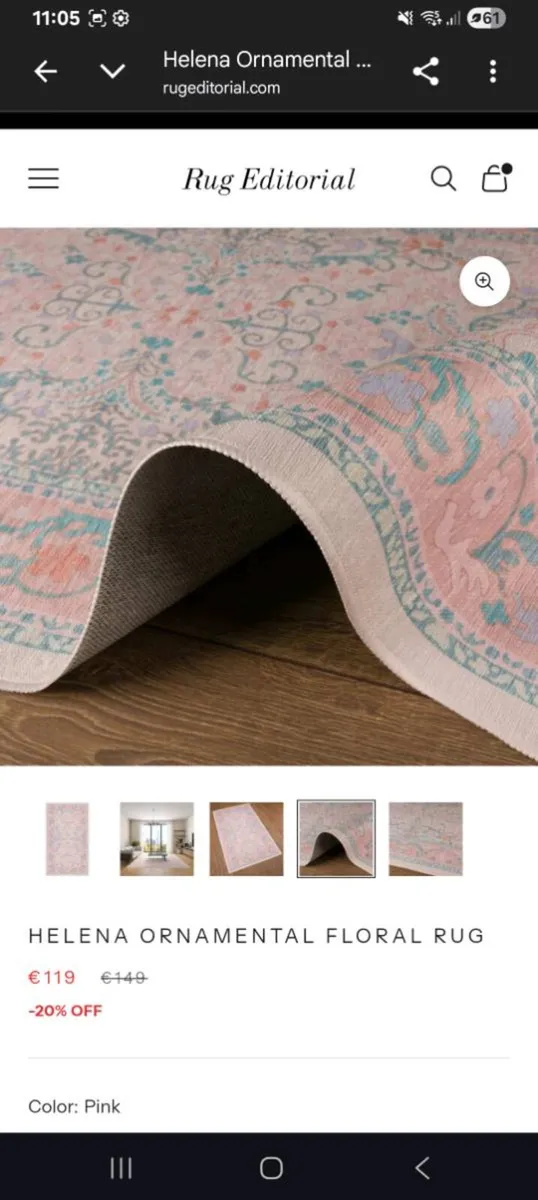 Brand New 90cm X 150cm Flatweave Rug - Image 3