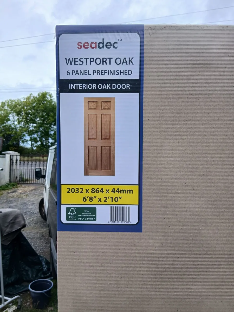 Brand new oak and walnut doors - Image 3