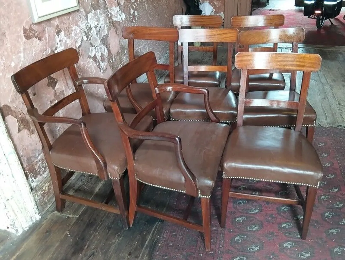 Set of 8 Edwardian mahogany Dining Chairs - Image 2