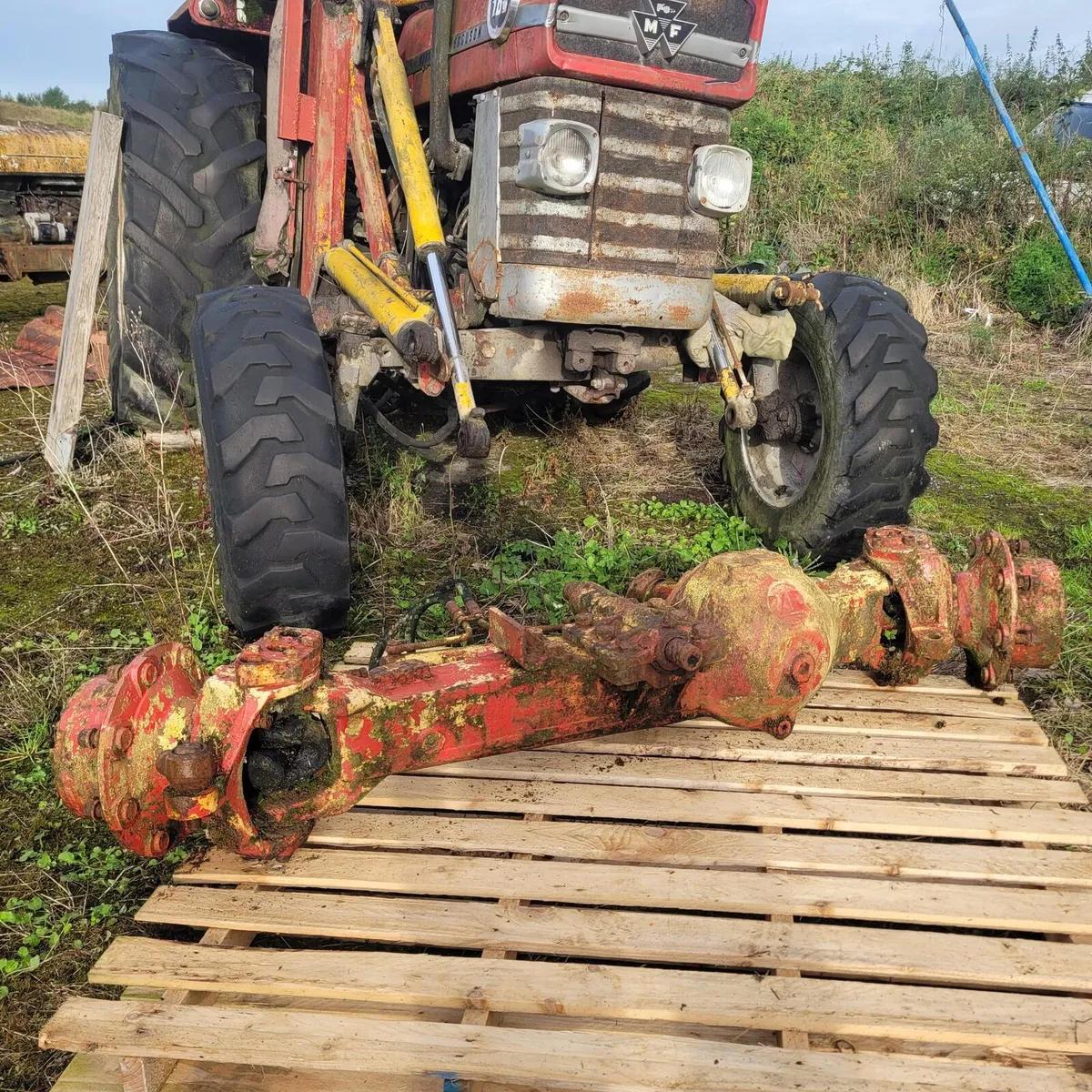 Complete ZF international 1055 4wd front axle