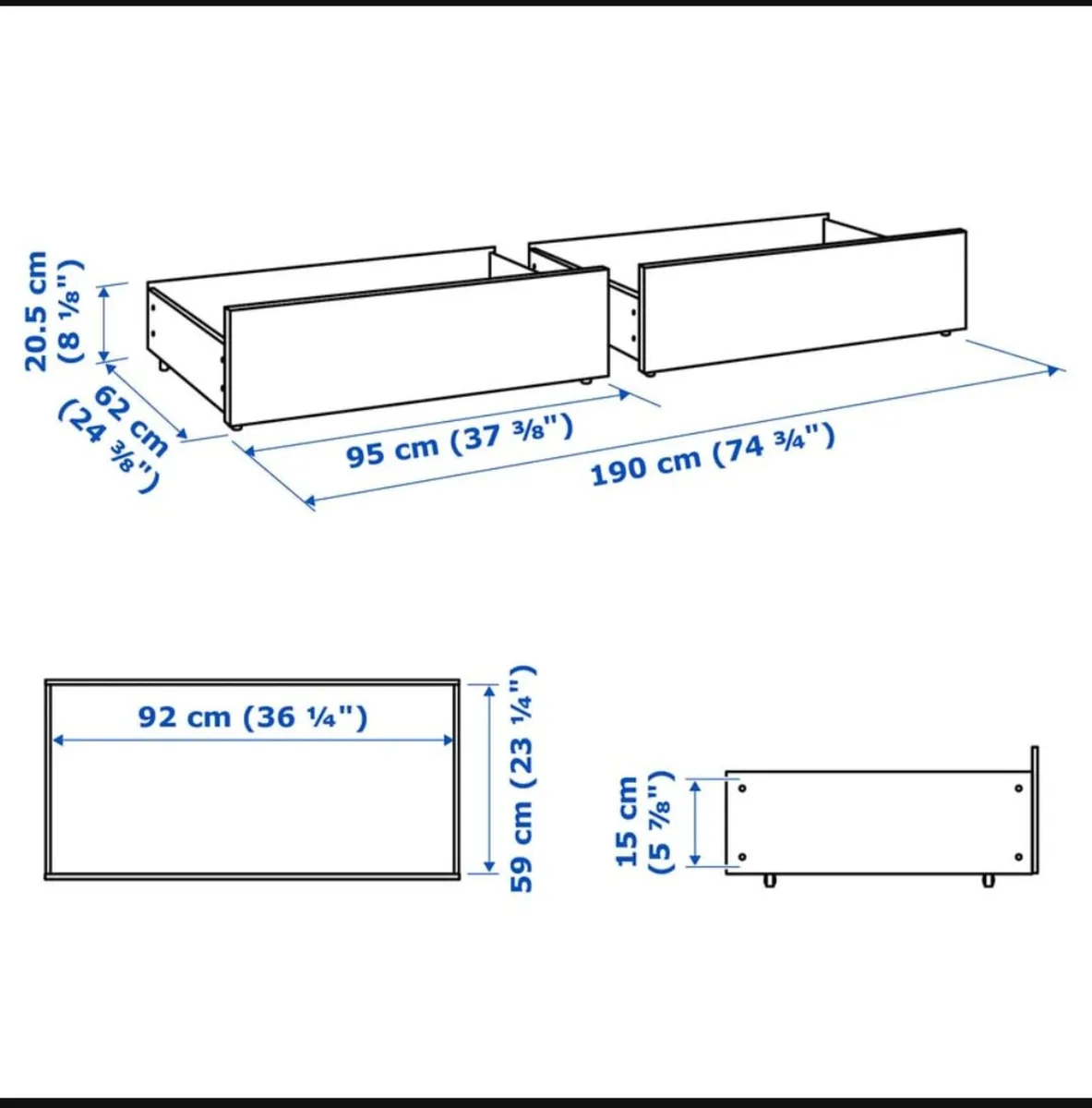 Malm Bed storage drawers - Image 4