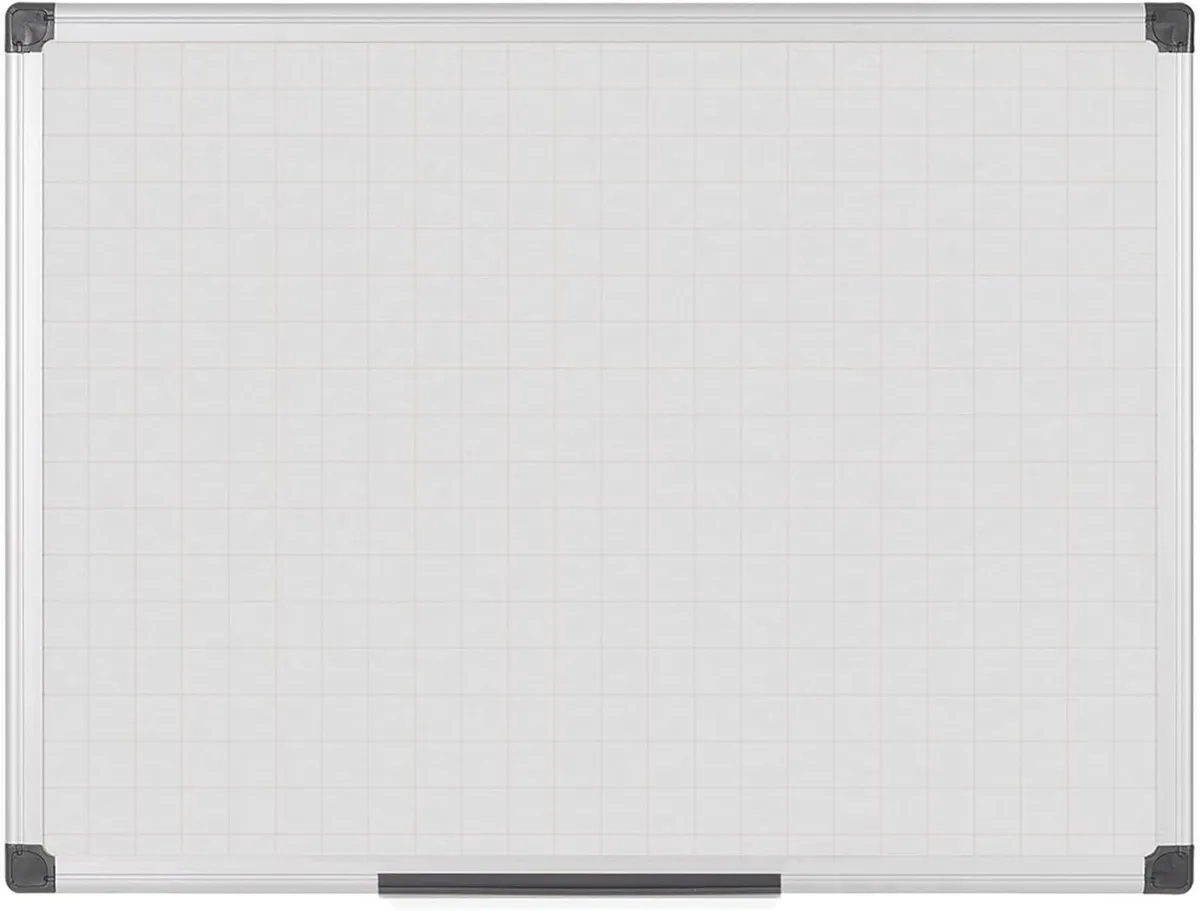 Maya Gridded Magnetic Aluminium Framed Whiteboard - Image 2