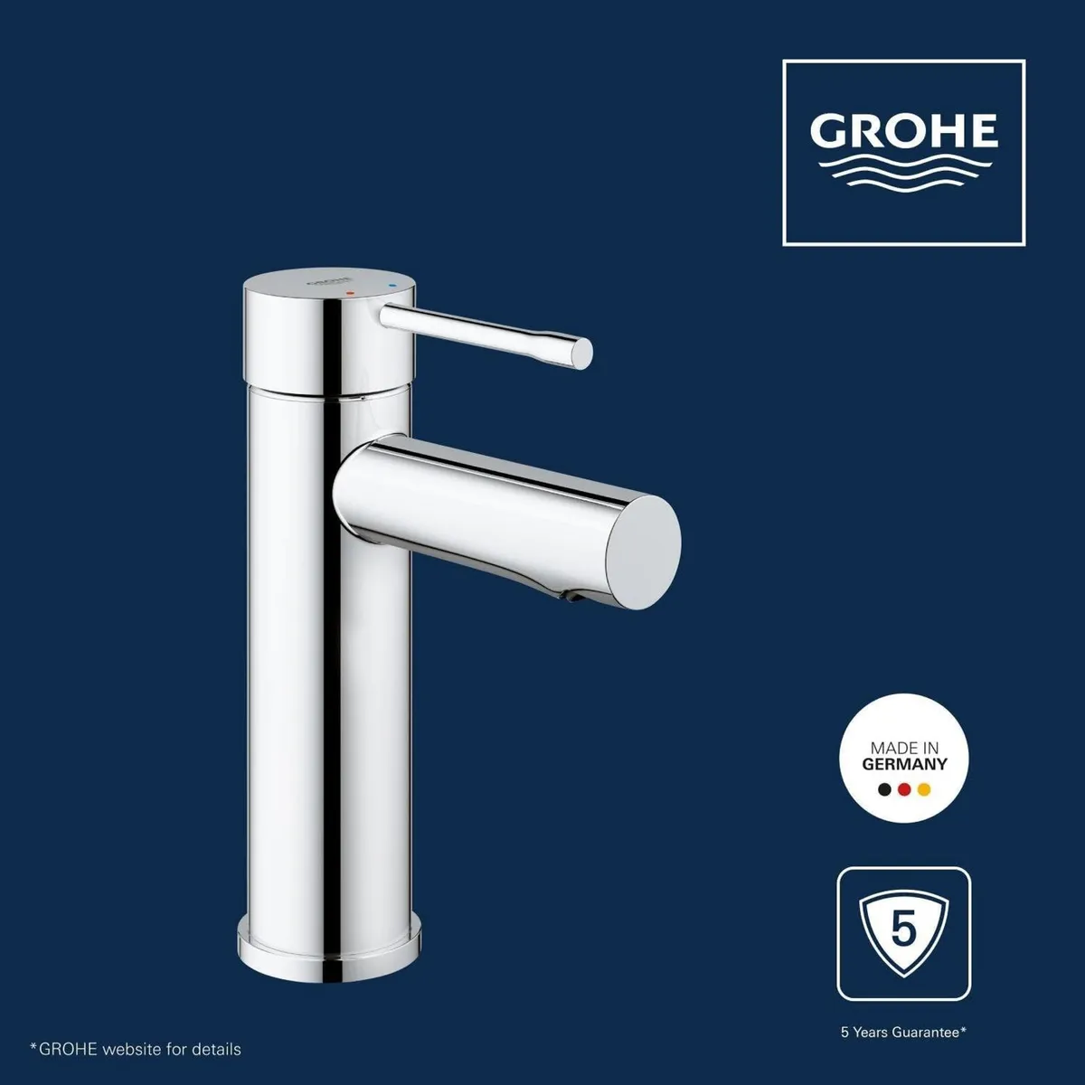 Essence Smooth Body Basin Mixer Tap Chrome - Image 4