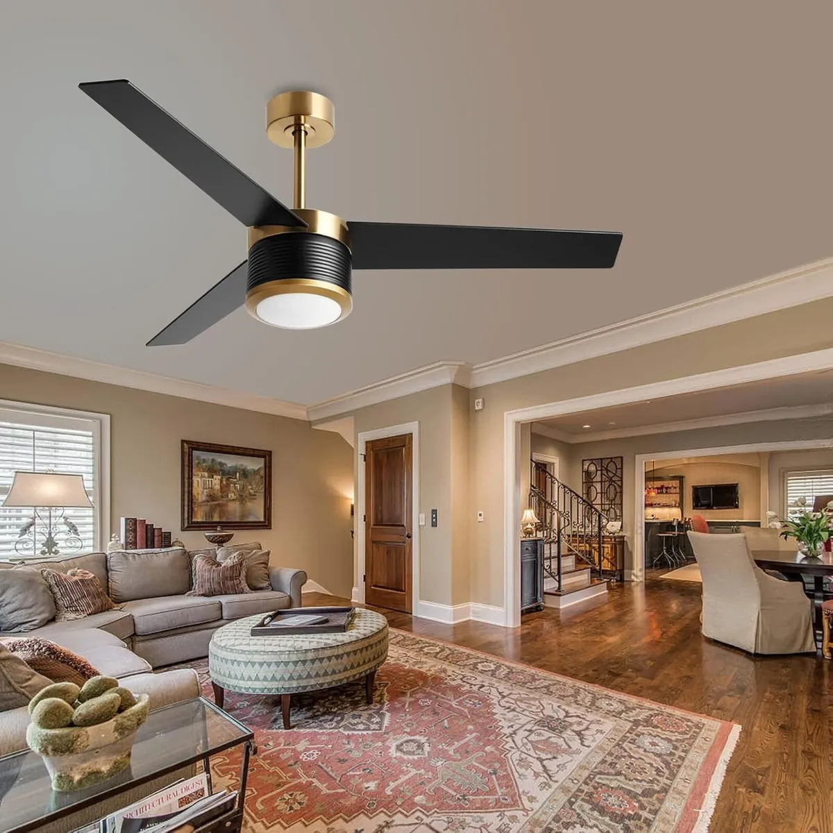 132CM Ceiling Fan with Lights and Remote Control - Image 2