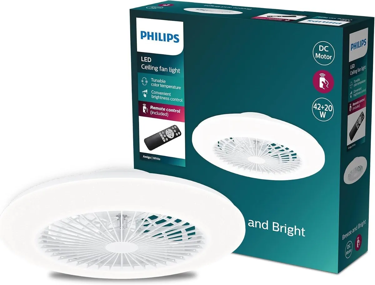 Ceiling Fan with LED Light 20W+40W - Image 1