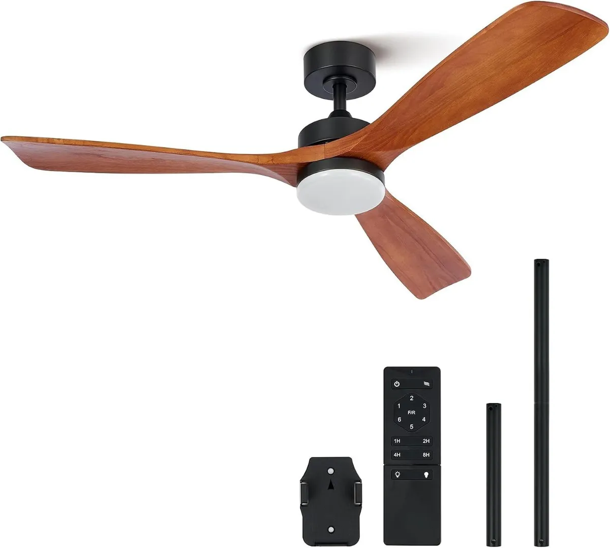 Ceiling Fan with Light Remote Control 52" Modern - Image 1