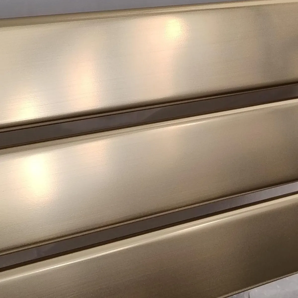 Richmond Brushed Brass Electric Heated Towel Rail - Image 3