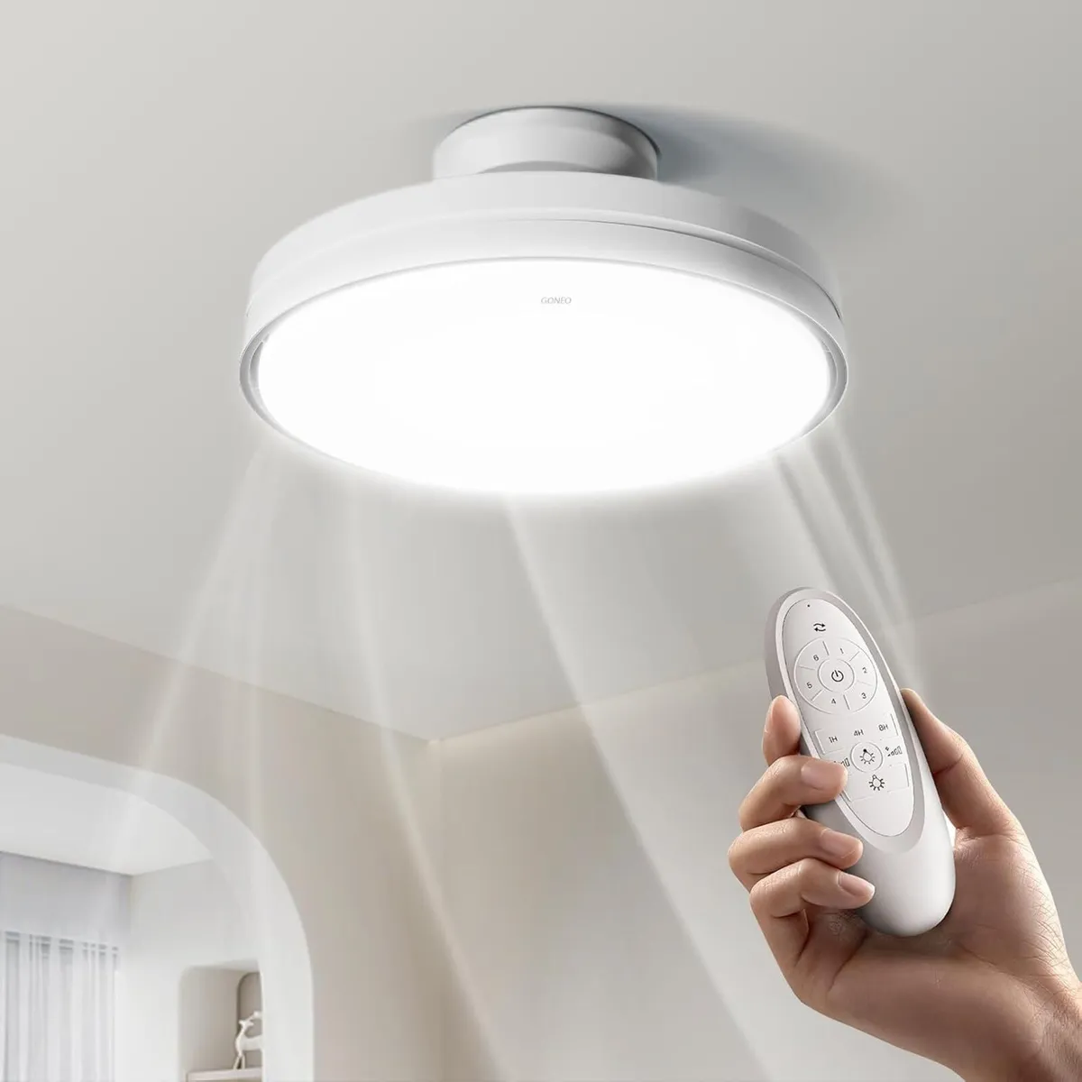 Bladeless Fan with Light for Low Profile Install - Image 1