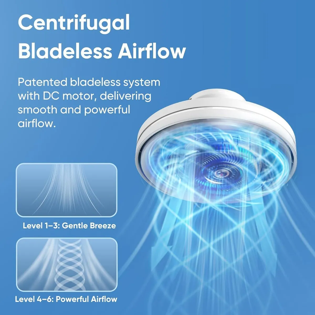 Bladeless Fan with Light for Low Profile Install - Image 2