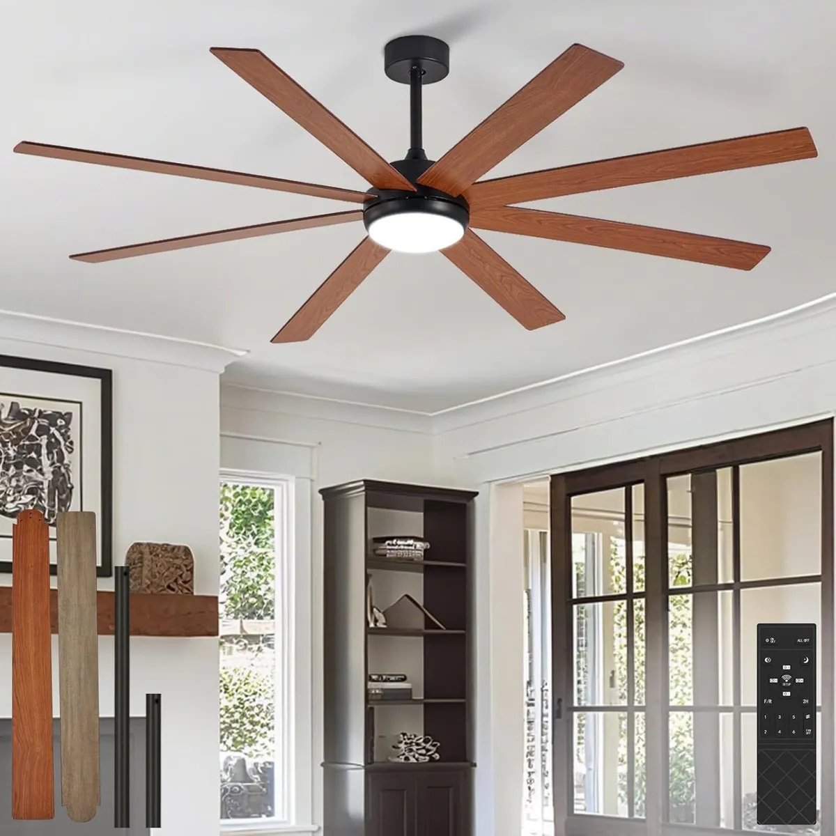 66" Ceiling Fans with Lights: Large - Image 1
