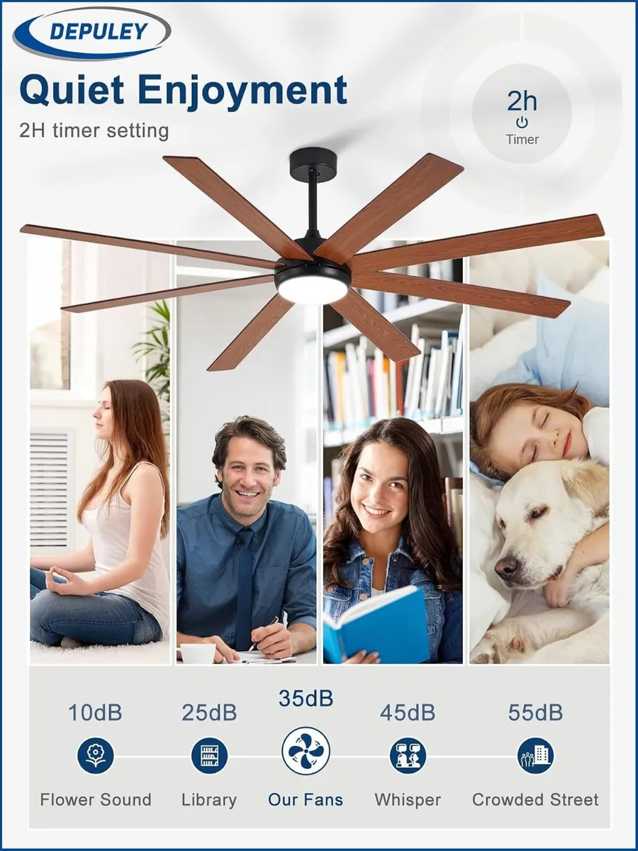 66" Ceiling Fans with Lights: Large - Image 3