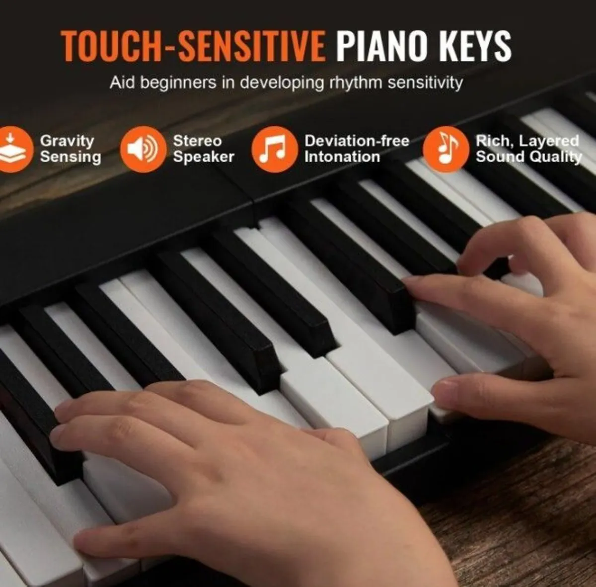 88 Keys Foldable Piano Keyboard, Bluetooth & MIDI, - Image 3