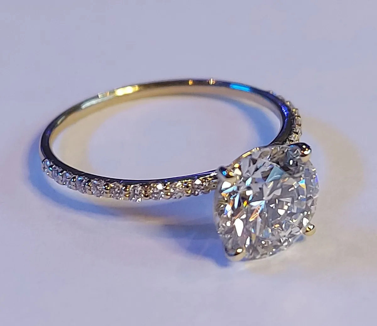 14k Gold ring with 2.22 ct Lab-Grown Diamond IGI - Image 3