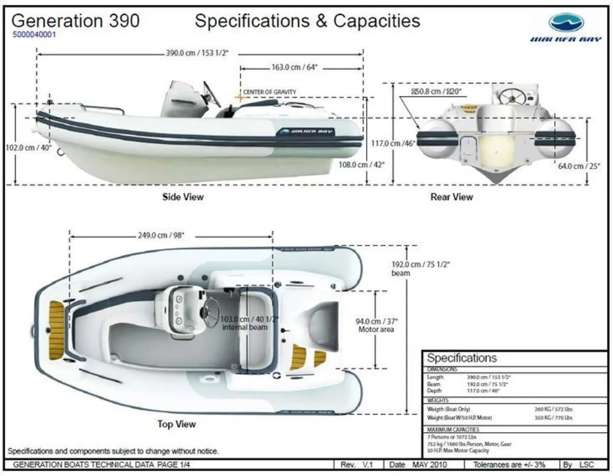 2013 Walker Bay Generation 390 RIB package - Image 2