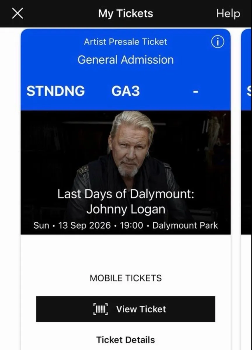 Johnny Logan - Last Days of Dalymount Sun 13th Sep