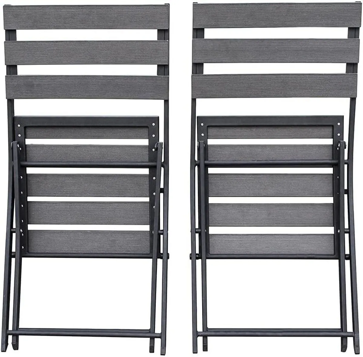 2-Piece Folding Garden Bistro Set with Table - Image 4