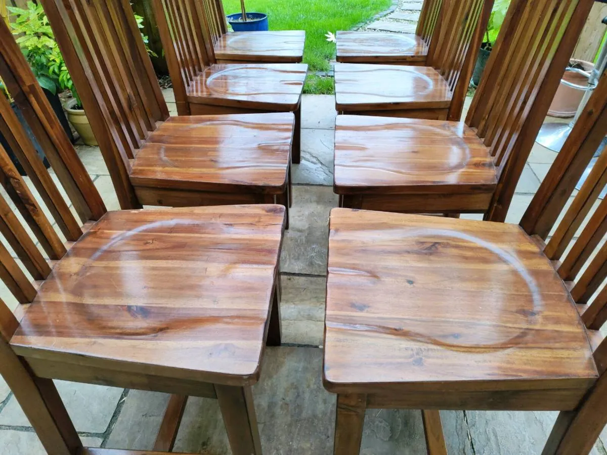 8 kitchen dining chairs - Image 2