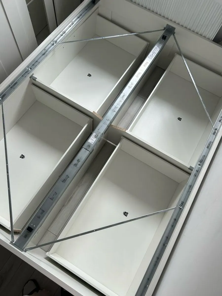 IKEA BRIMNES Double bed frame with storage white - Image 3