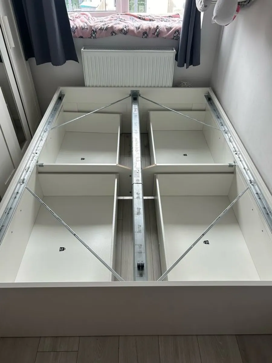 IKEA BRIMNES Double bed frame with storage white - Image 1