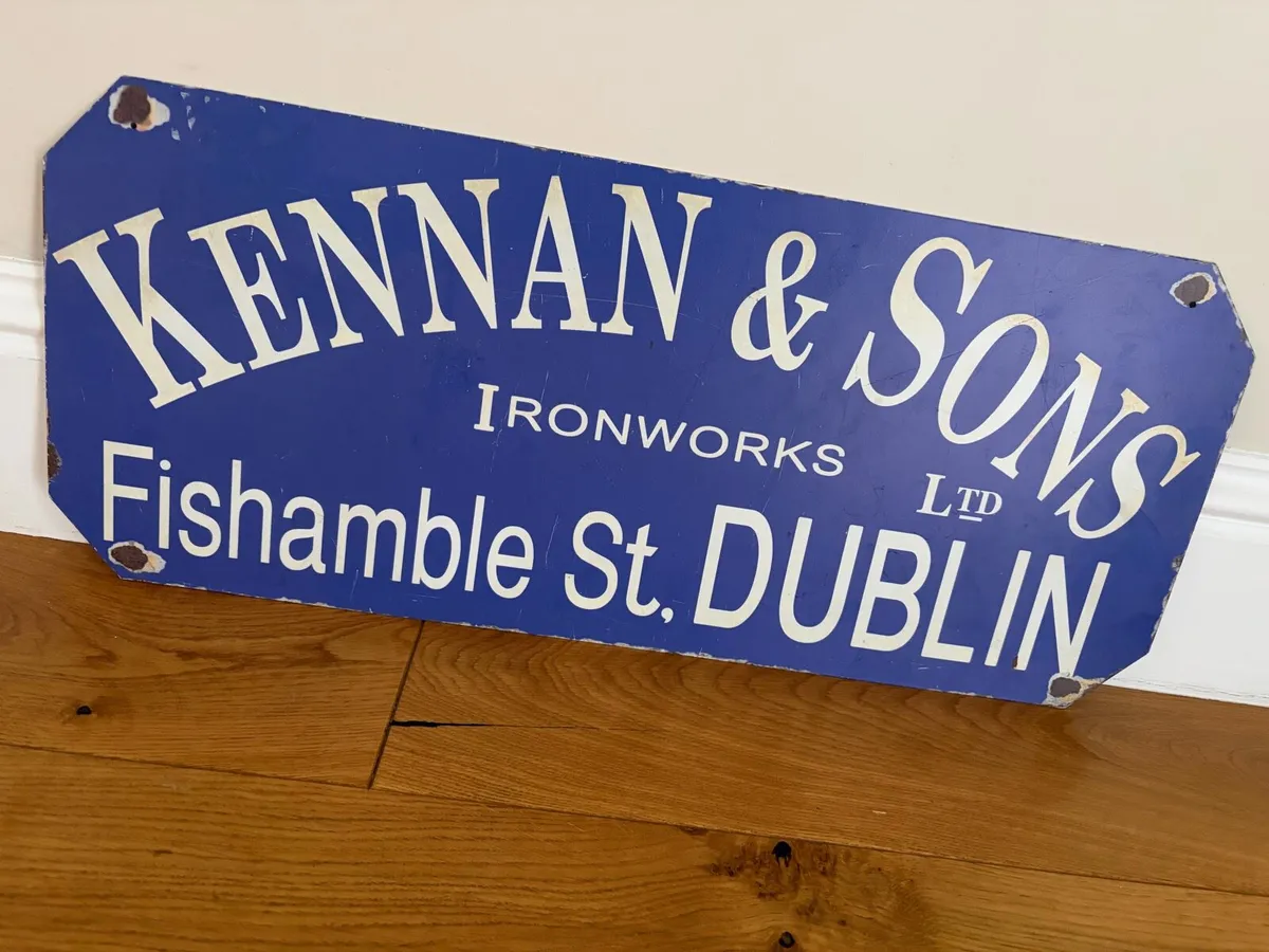 Antique Style Enamel Sign - Image 1