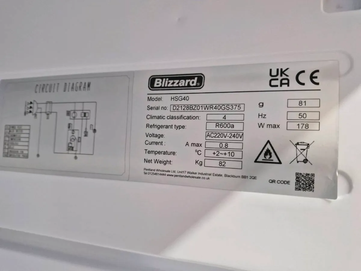 New Blizzard Upright Glass Door Fridge 320L - Image 2