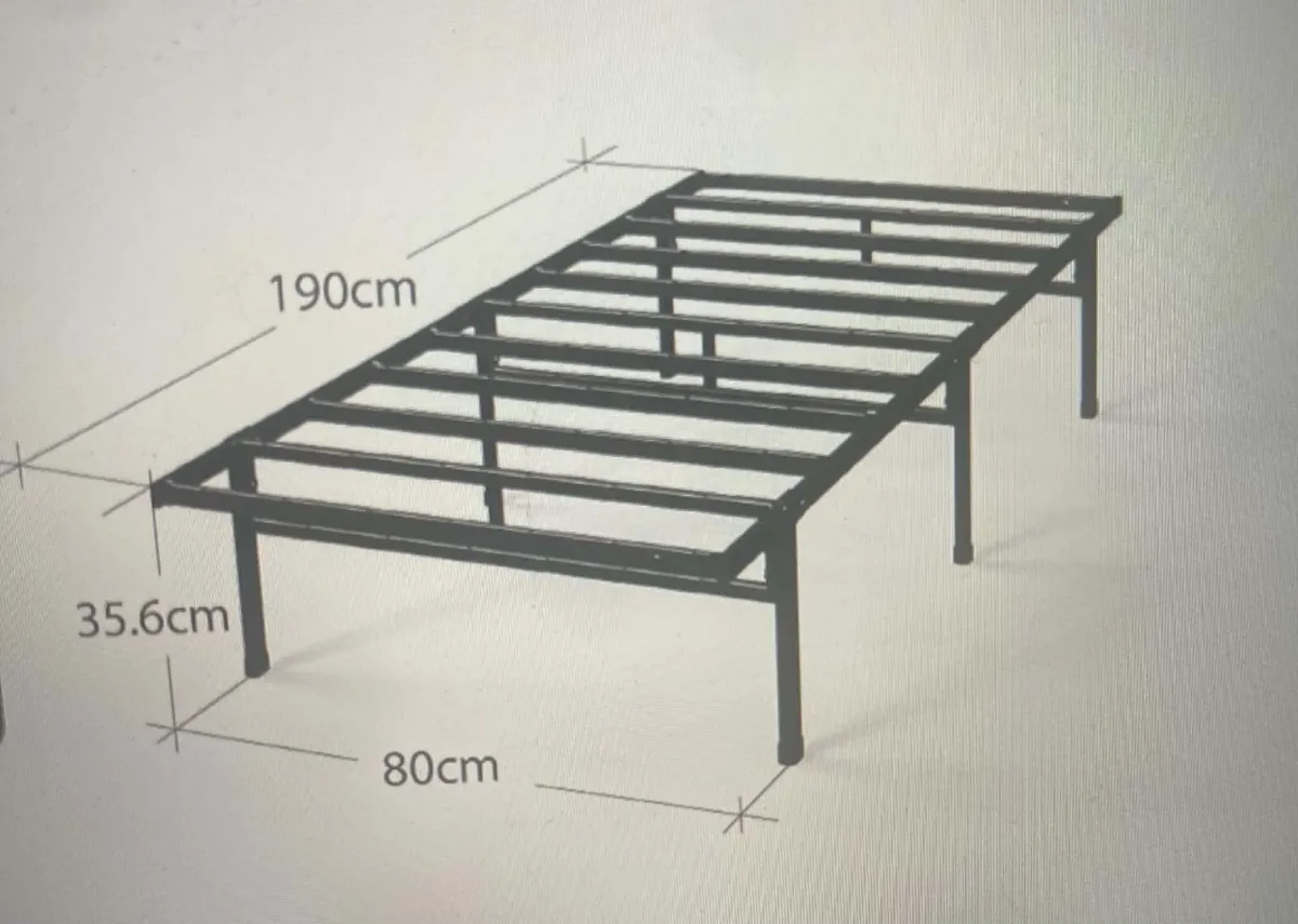 single bed and memory foam mattress. new - Image 1