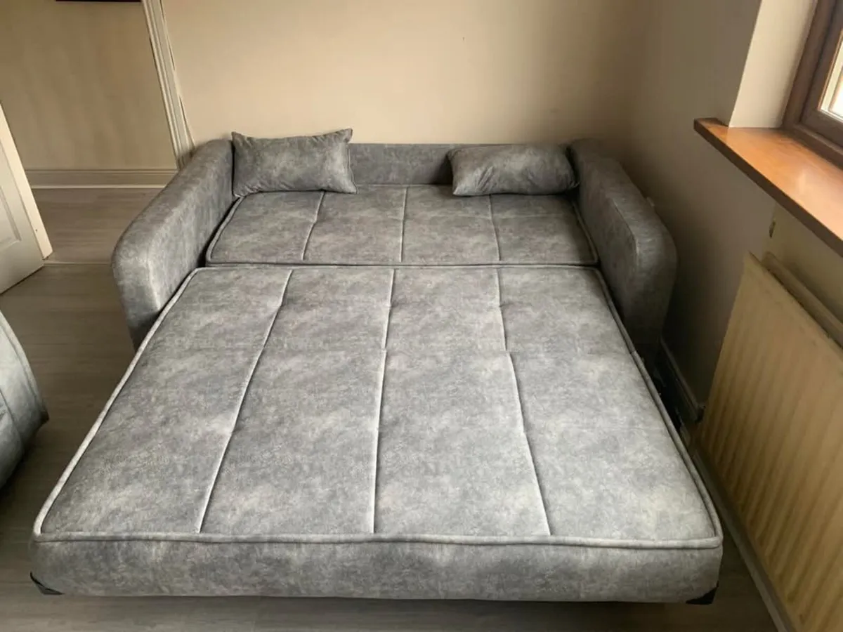 Daphne Dark Grey or Light Grey Pull Out Sofa Bed - Image 4