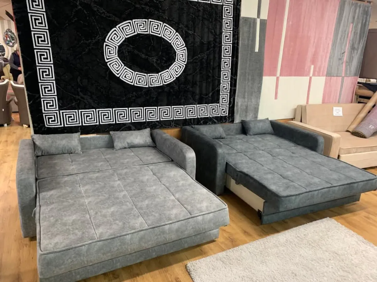 Daphne Dark Grey or Light Grey Pull Out Sofa Bed - Image 2