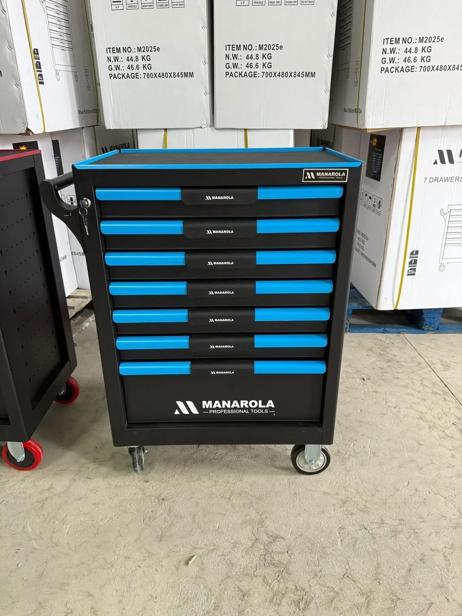 7 Drawer Tool Boxes Toolboxes Empty - Image 2