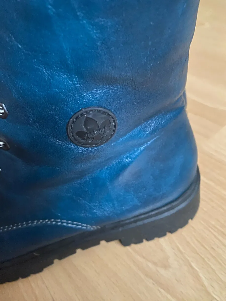 Ladies Rieker Ankle Boots, Size 40, Teal Colour - Image 4