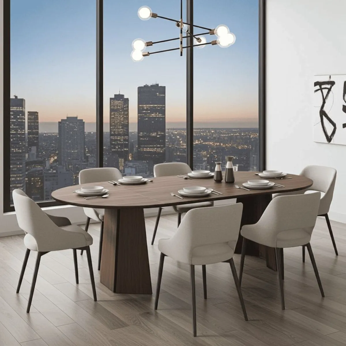 Sterling Extendable Round Dining Table 100 to 180 - Image 1
