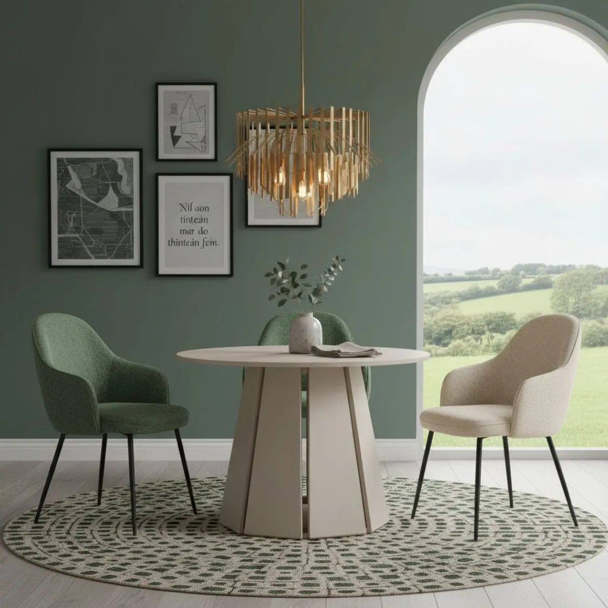 Sterling Extendable Round Dining Table 100 to 180 - Image 1