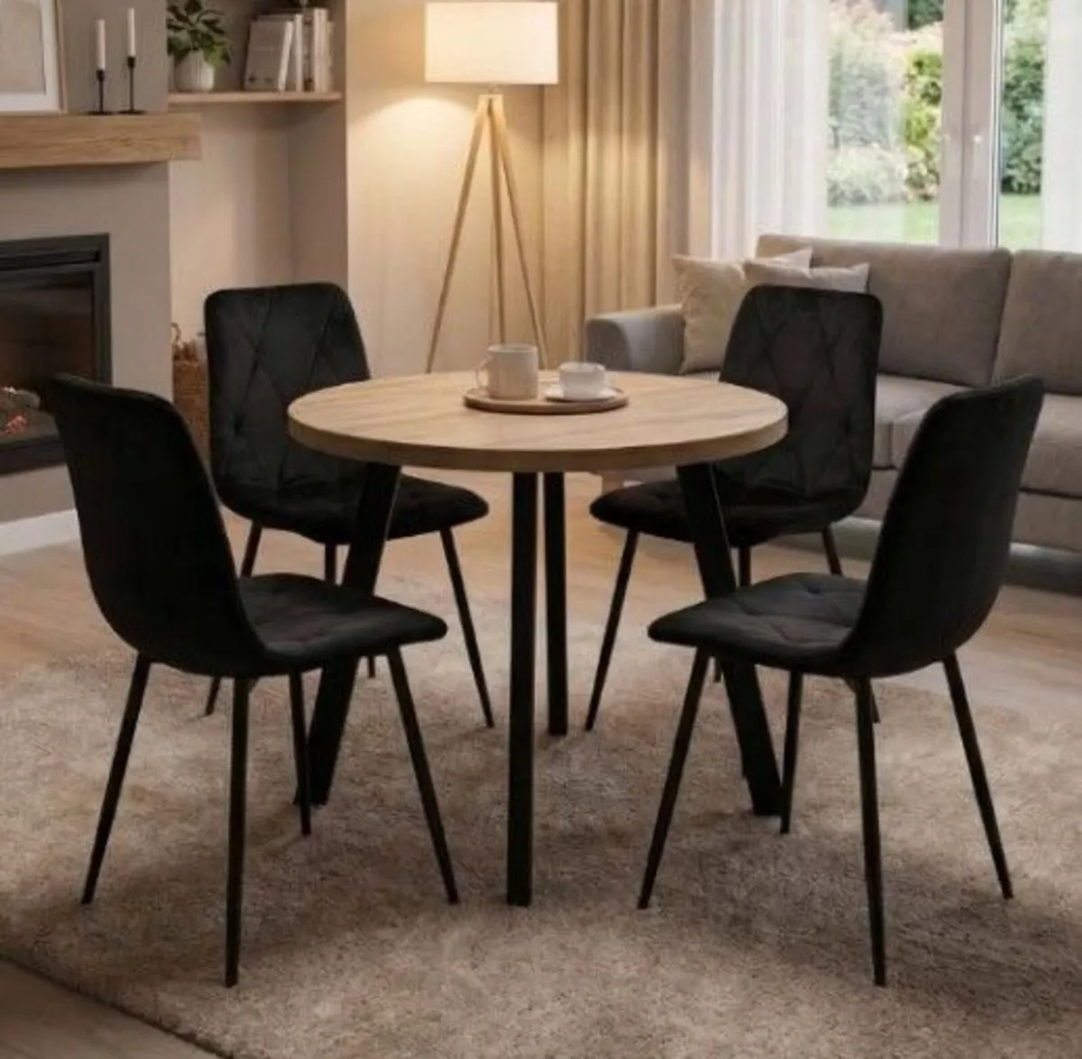 Arvian Extendable Round Dining Table 80-130cm - Image 2