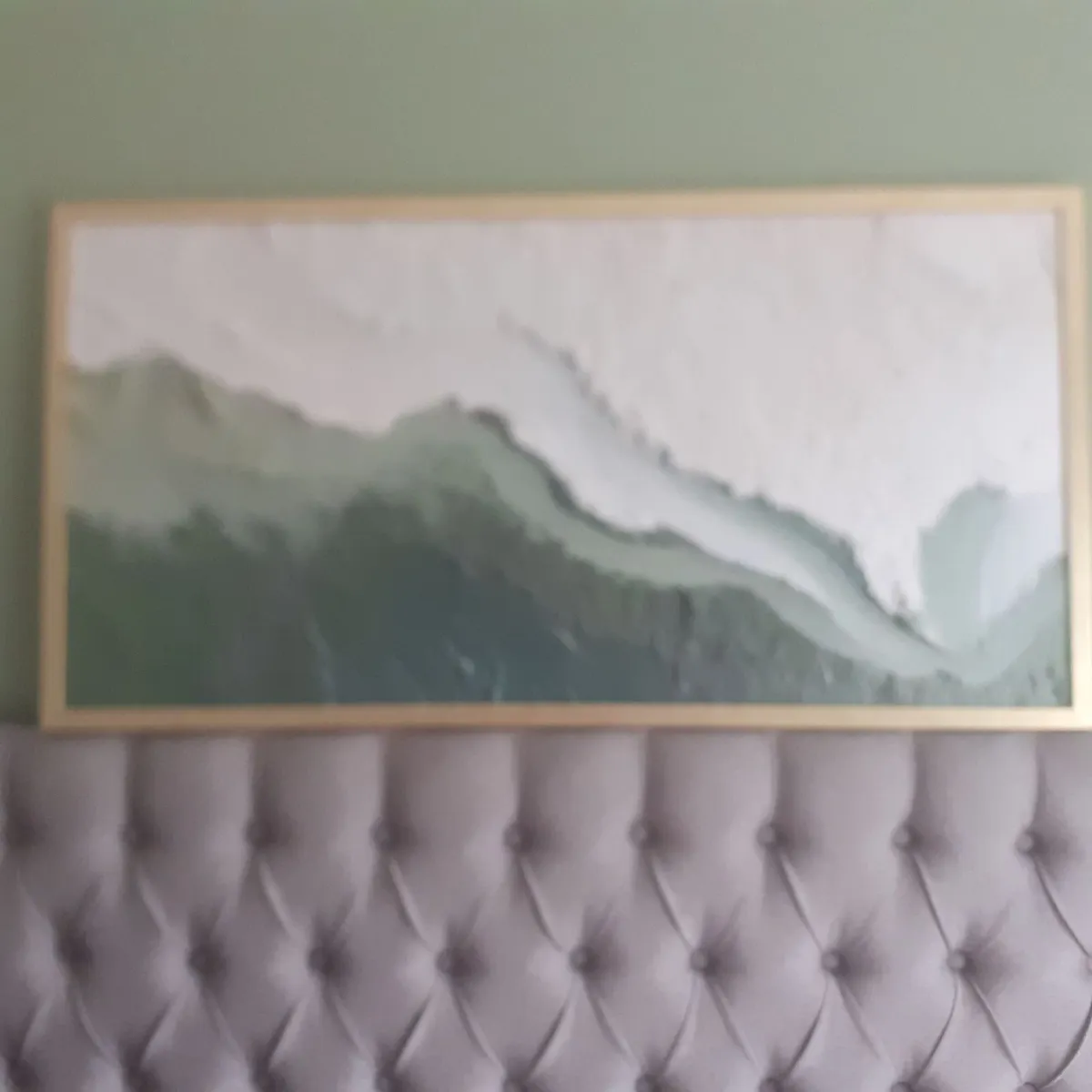 CON TELAIO e CORNICE ORO...Ocean Wave Greenn - Image 3
