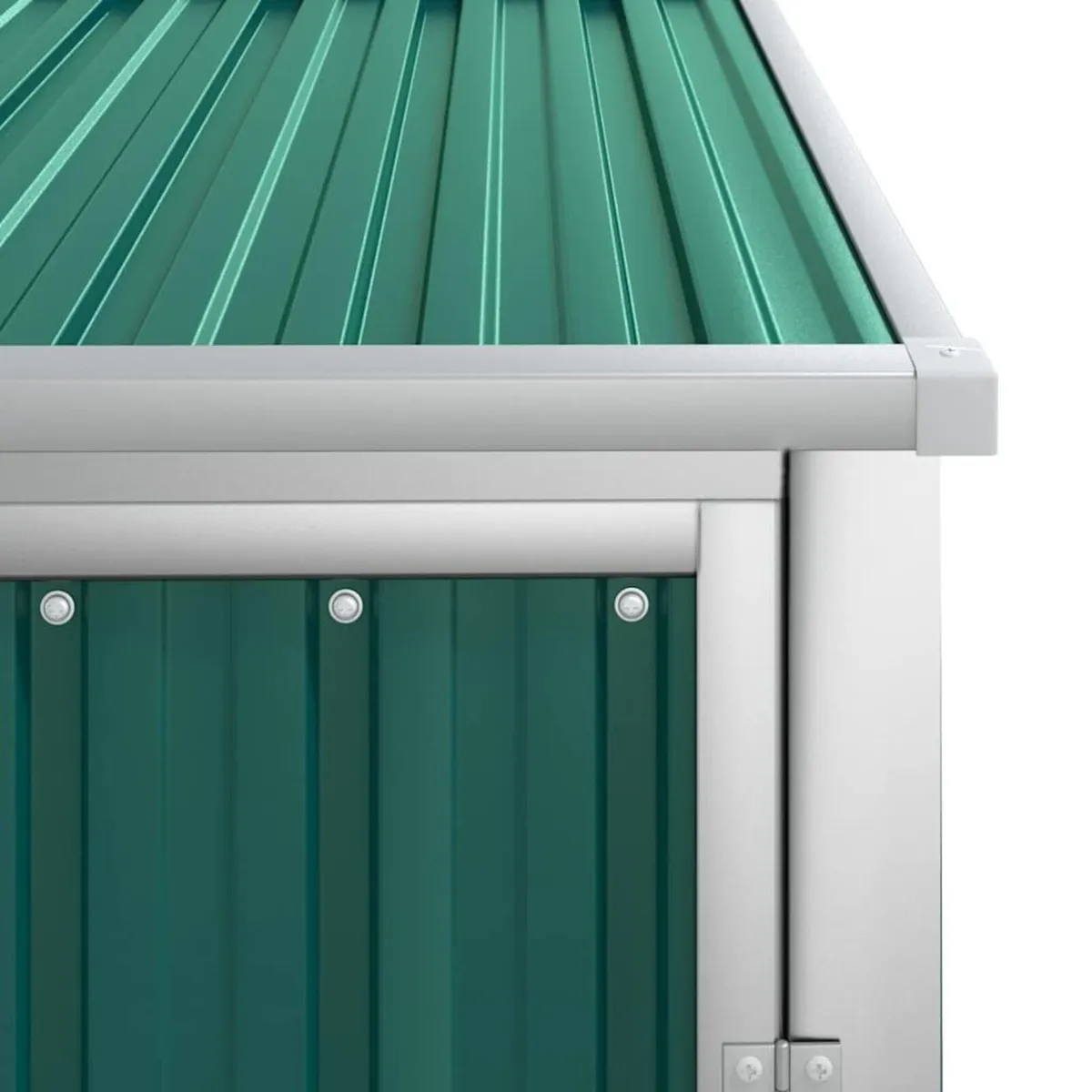 Garden Tool Shed Green Galvanised Steel Green - Image 3
