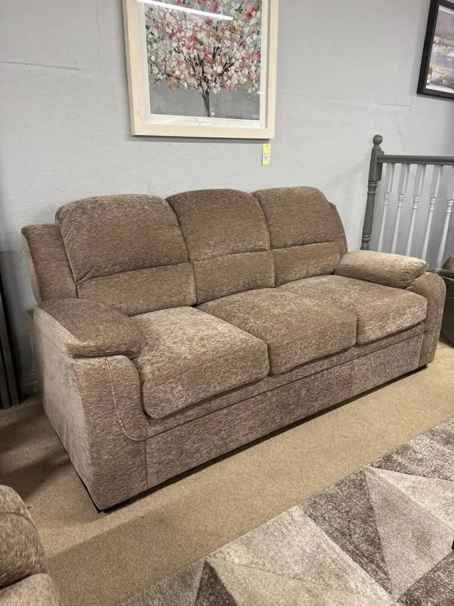 3+2 Tara Beige Fabric Sofa Set - Image 2