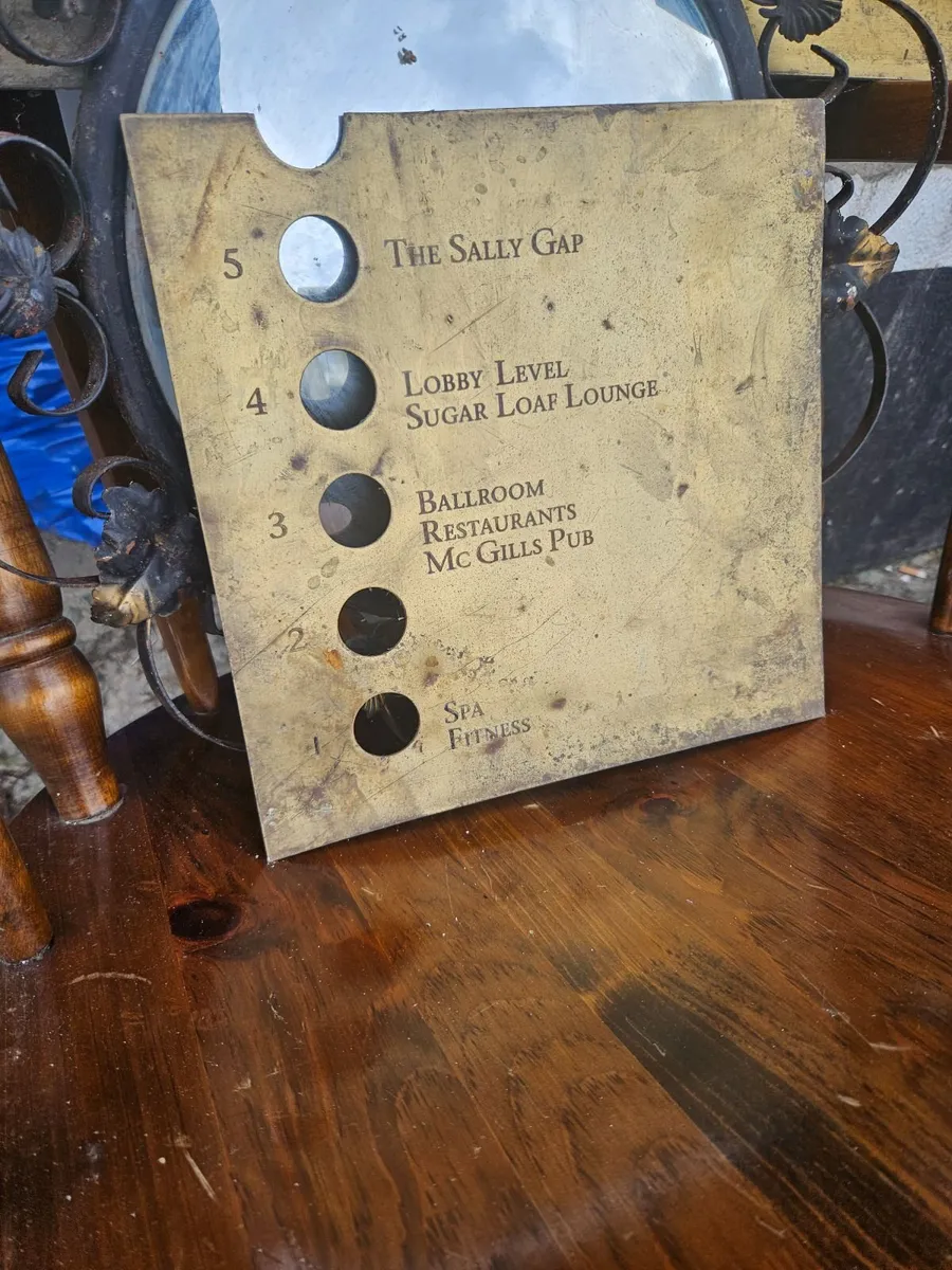 Vintage Brass Lift Elevator Plate - Image 3