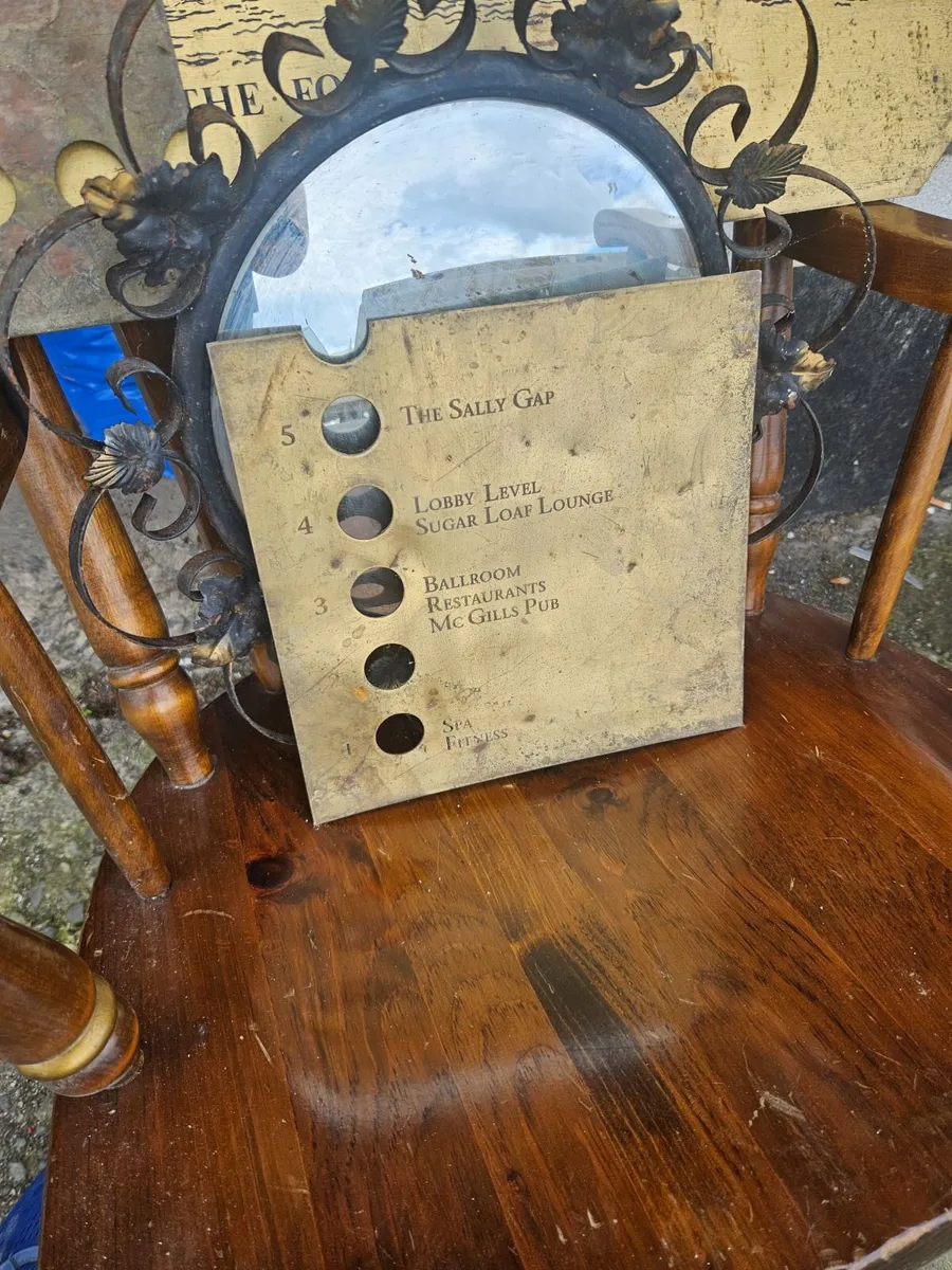 Vintage Brass Lift Elevator Plate - Image 1