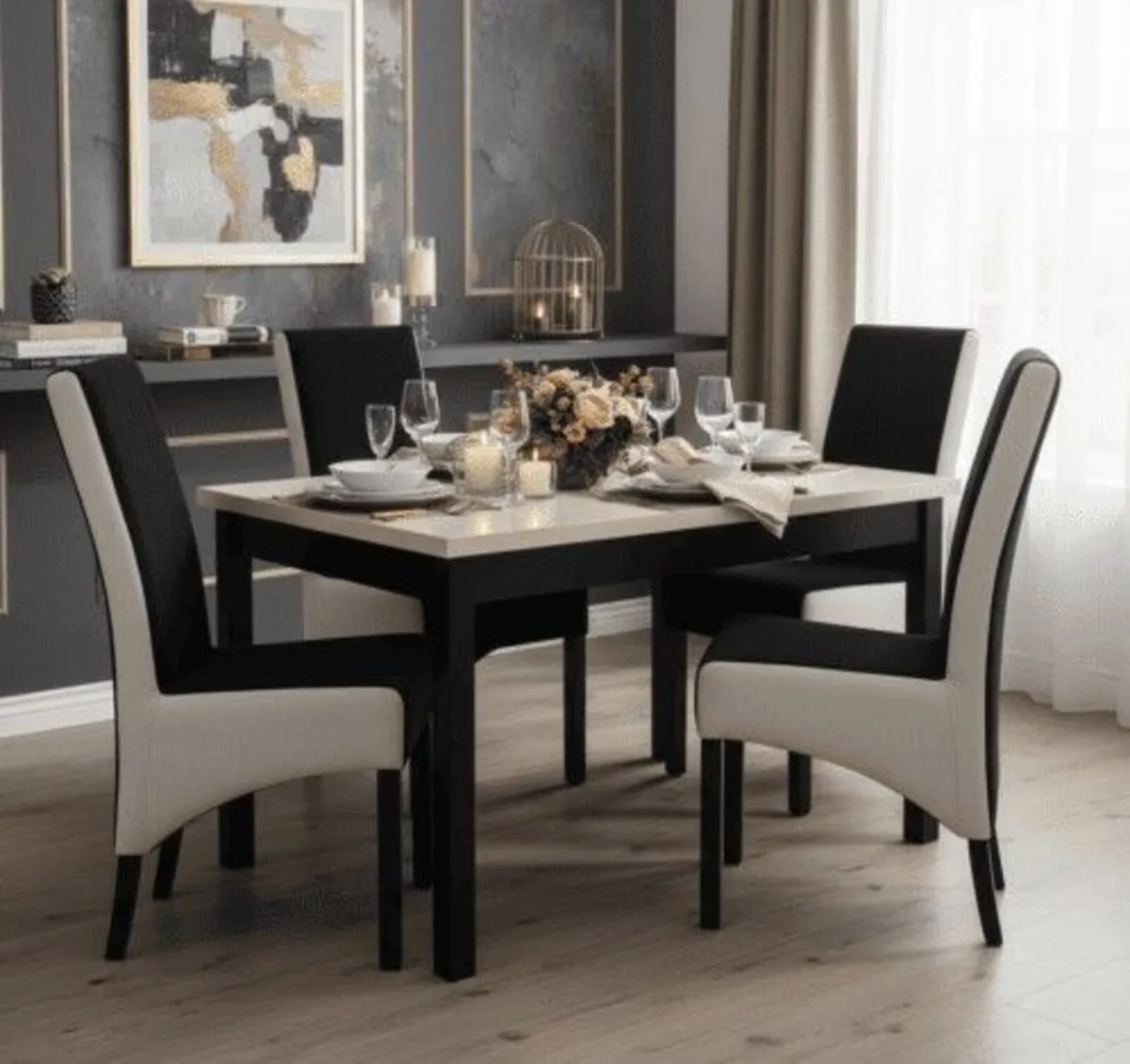 Sorven Extendable Dining Table 120 x 70 cm to 160 - Image 4
