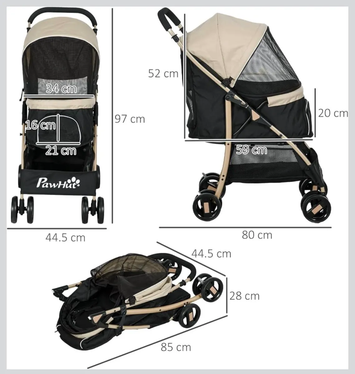 Pawhut Dog Buggy - Image 2