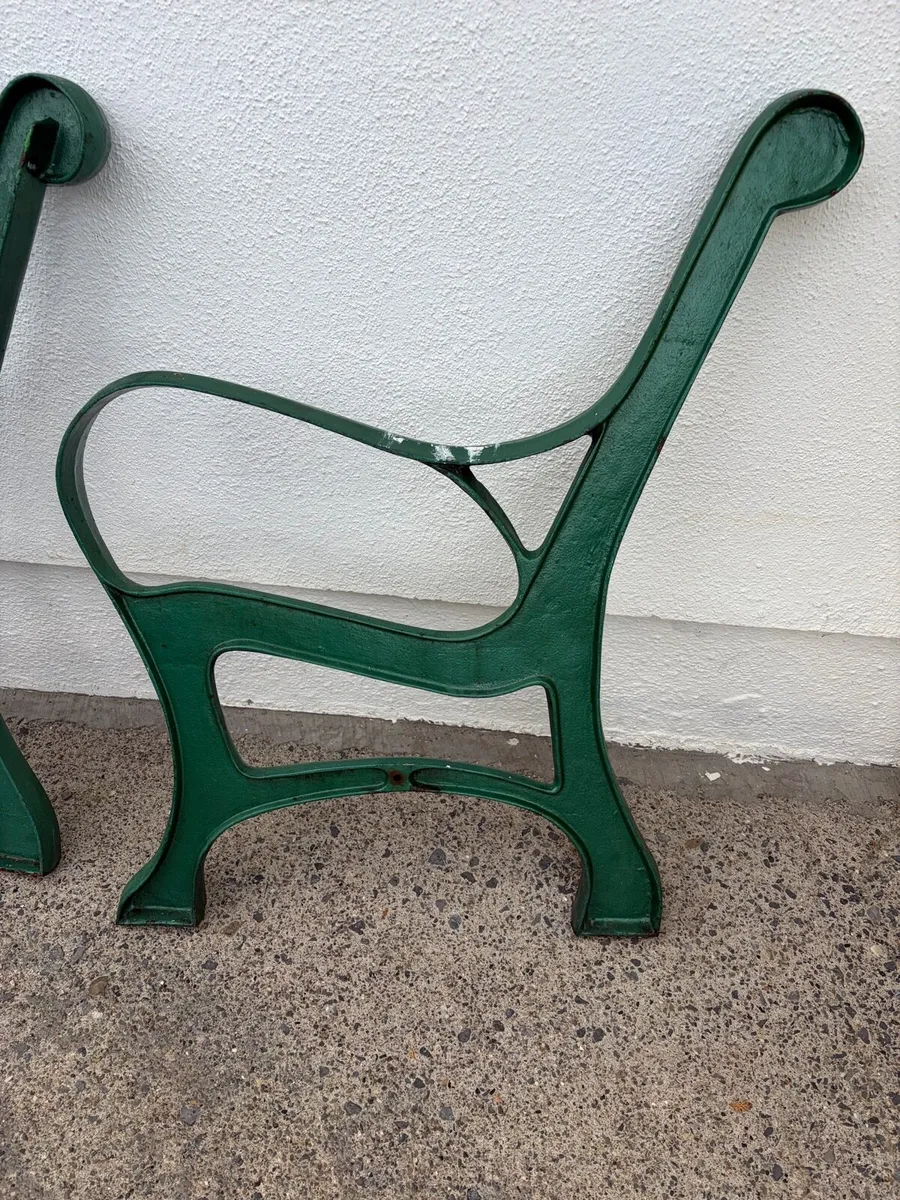 extreme heavy cast iron bench ends and back - Image 3