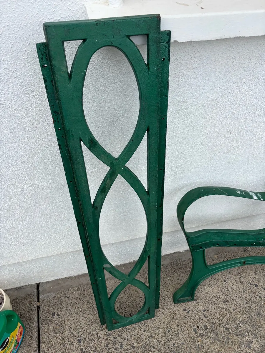 extreme heavy cast iron bench ends and back - Image 4