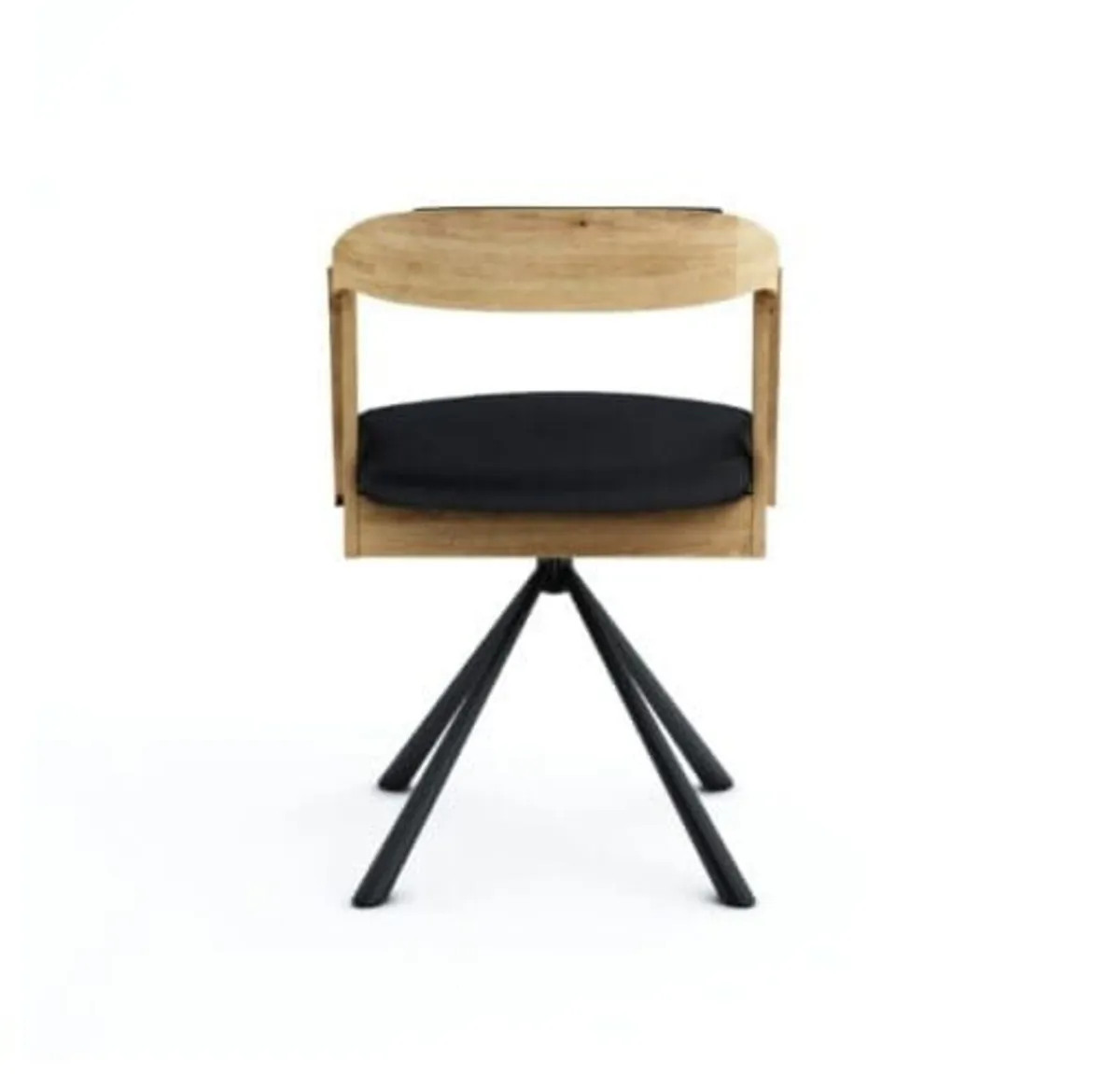 Vanguard Oak Swivel Dining Armchair Modern Wood - Image 2